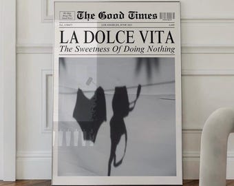 La Dolce Vita Trendy Bikini Poster Decor Girly Wall Art Vintage Boat Decor Ocean Summer Dorm Room 70s Decor Summer Wall Art Luxury Magazine