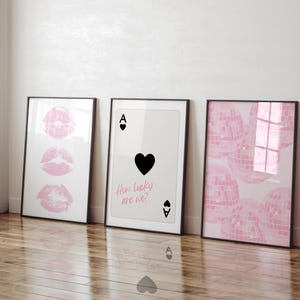 Pink Preppy Wall Art Set, Girly Room Decor (Digital Download) bild 5
