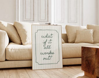 Uplifting Quote Print | Sage Green Inspirational Wall Art (Digital Download)