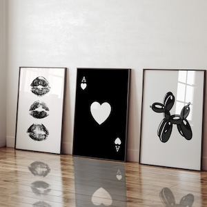 Black And White Wall Art Trendy Gallery Wall Set Aesthetic Art Prints Gallery Printable Black Trendy Digital Print Y2k Art Apartment Decor