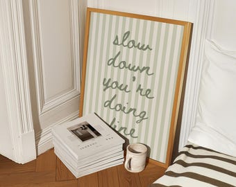Sage Green Inspirational Quote Print, Uplifting Wall Art (Digital Download)