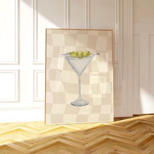 Cocktail Wall Art Trendy Wall Art Bar Cart Wall Art Martini Poster Vintage Cocktail Poster Retro Bar Cart Poster Digital Print Dorm Wall Art
