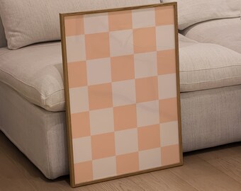 Checkered Wall Art Print | Trendy Retro Checker Poster (Digital Download)