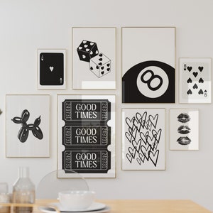 Black And White Wall Art Trendy Gallery Wall Set Aesthetic Art Prints Gallery Printable Black Trendy Digital Print Y2k Art Apartment Decor