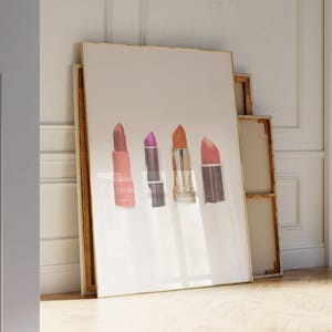 Lipstick Wall Art Trendy Poster Lips Print Trendy Digital Prints Preppy Dorm Trendy Art Print Funky Print Fashion Wall Art Make Up Wall Art