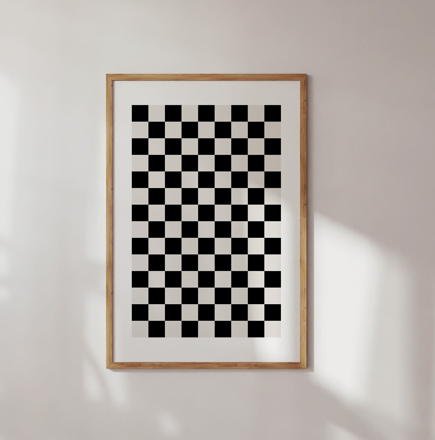 Boho Checkers Checkered Wall Art Checkers Funky Aesthetic Wall Decor Trendy Room ...