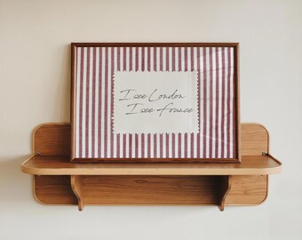 Bathroom Wall Art | Funny Toilet Poster | I See London I See France | Trendy Red Print | Stripe Wall Art | Cottagecore (Digital Download)