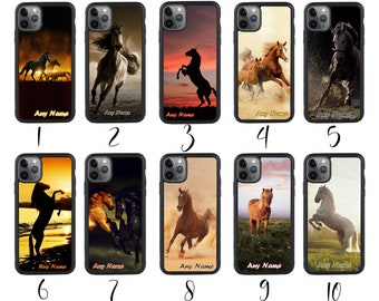 Gepersonaliseerde paard iPhone-hoesjes, iPhone 14 Pro Max, iPhone 13 12 11 X XR XS SE 8 7 Plus, telefoon Samsung S23 S22 Plus S10 S9, Pixel 7 Pro 6a