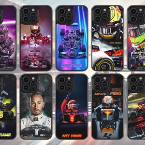 Personalised F1 Phone Case Collection fits Apple iPhone, Samsung Galaxy, Google Pixel (Custom Name and Number Design)