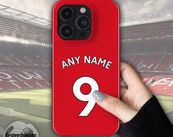 Manchester United Football Name/Number Case for iPhone 15 14 13 12 11 X XR XS Pro Max Plus SE 8 7 6, S23 S22 S21 S20 S10 S9, Pixel, Huawei