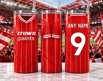 Liverpool Retro 1983/84 Football Shirt Custom Tumbler - Insulated Stainless Steel 20oz Cup