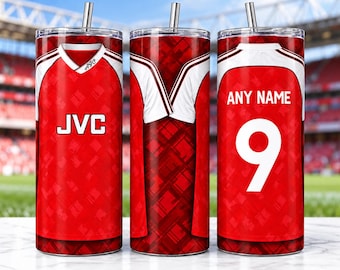Arsenal Retro 1990/92 Football Shirt Custom Tumbler - Insulated Stainless Steel 20oz Cup