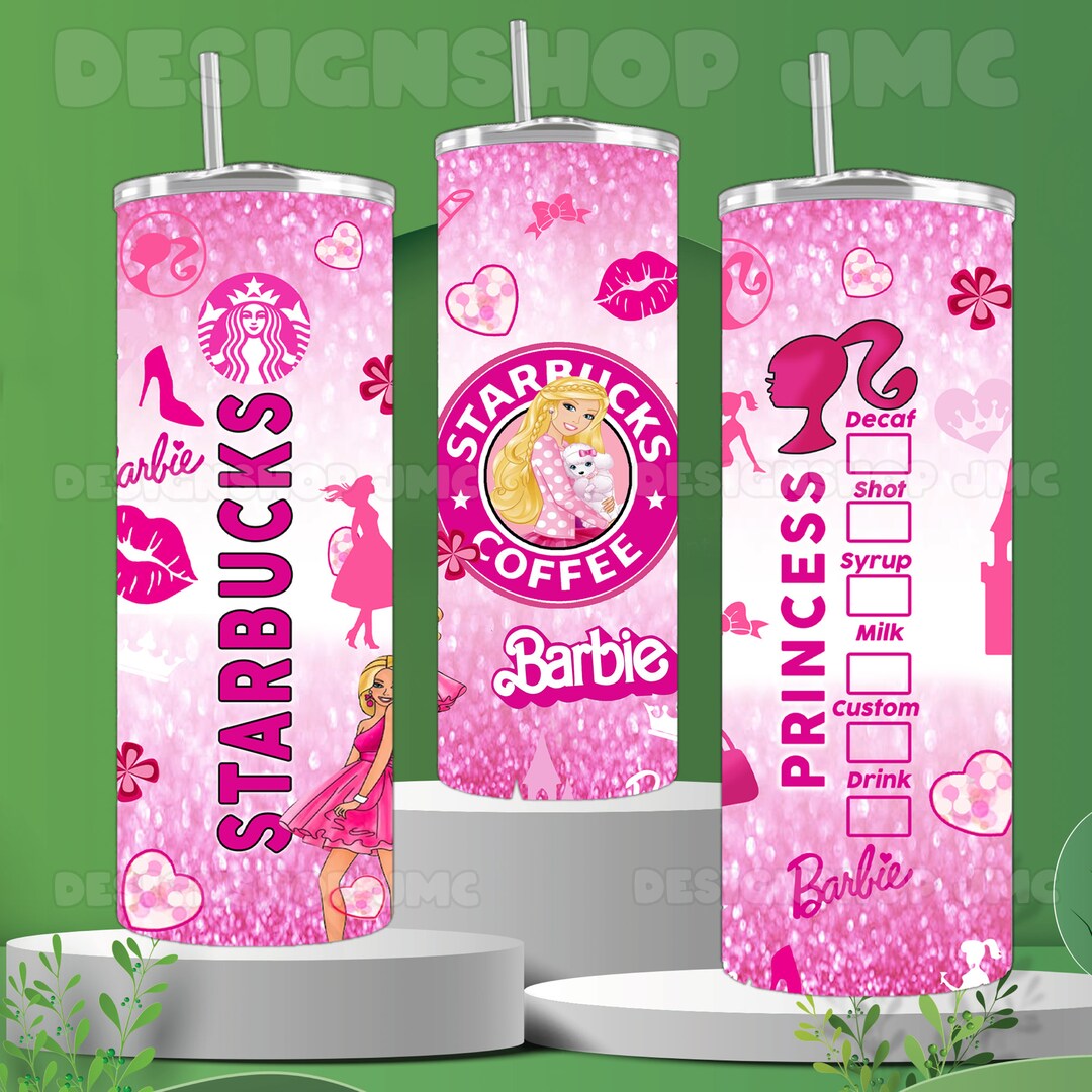 Starbucks Tumbler With Straw Barbi Design for Hot & Cold Etsy