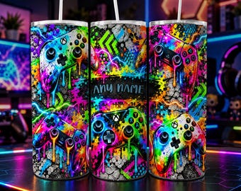 Gamer Personalised Custom Tumbler - Insulated Stainless Steel 20oz Cup