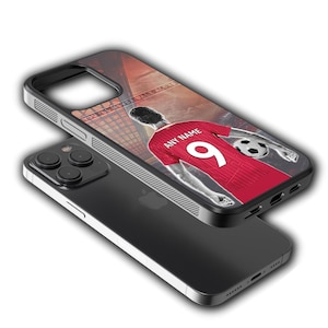 Liverpool Football Phone Case fits Apple iPhone, Samsung Galaxy, Google Pixel (Custom Name and Number Soccer Cover)