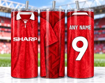 Manchester United Retro 1992/94 Football Shirt Custom Tumbler - Insulated Stainless Steel 20oz Cup