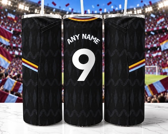 Aston Villa 2026/27 Football Shirt Custom Tumbler - Insulated Stainless Steel 20oz Cup