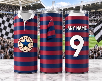 Newcastle Retro 1995/96 Football Shirt Custom Tumbler - Insulated Stainless Steel 20oz Cup