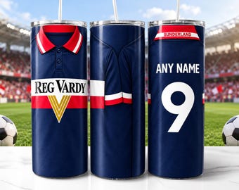Sunderland Retro 1999/00 Football Shirt Custom Tumbler - Insulated Stainless Steel 20oz Cup