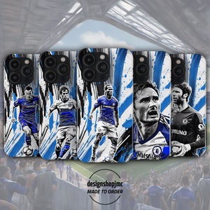 Chelsea Football Phone Case Collection fits Apple iPhone, Samsung Galaxy, Google Pixel (5 Blue & White Fan Art Player Desings)
