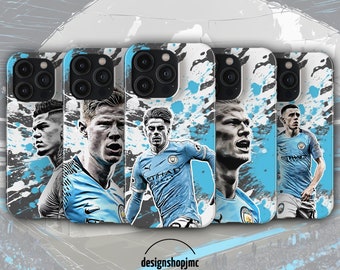 Manchester City Fan Inspired Phone Case Print for iPhone 15 14 13 12 11 X XR XS Pro Max Plus Se 8 7 6, Samsung S23 S22 S21 S20 S10 S9, Pixel