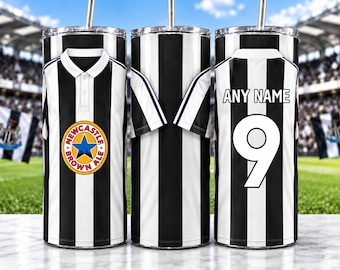 Newcastle Retro 1995/97 Football Shirt Custom Tumbler - Insulated Stainless Steel 20oz Cup