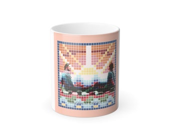 Magicians color changing mosaic mug featuring Eliot and Quentin