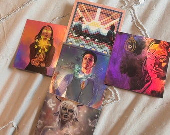 VOLUME 1 Magicians syfy holographic sticker  Fillory Quentin Coldwater Eliot Waugh Margo the destroyer brakebills queliot peaches and plums