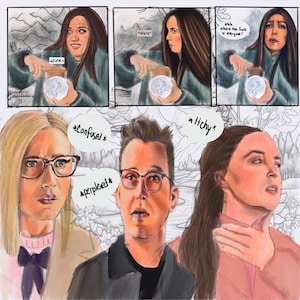 May include: Comic strip illustration featuring three panels showing a woman opening a jar, with text bubbles. The bottom row shows three people with text bubbles saying "Confused", "Perplexed", and "Itchy".