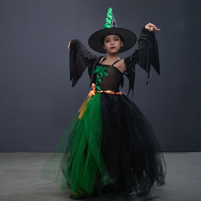 Green/purple Witch Dress Halloween Dress Toddler Girl Baby Etsy