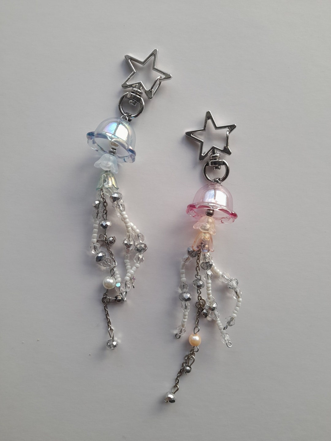 Viojrlly 2er Set Y2K Charms - Stern & Herz Schlüsselanhänger