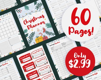 Christmas Planner Printable, Holiday Planner, Xmas Planner, Christmas Gift List, Christmas Binder, Christmas To Do List
