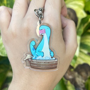Palworld Relaxaurus Acrylic Keychain, Acrylic Charm