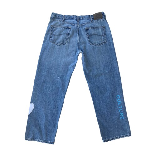 Custom Patched, Patch Work shops Denim, Devil Designed, Handmade Vintage Jeans
