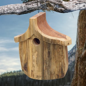 Rustic Handmade Bird House with Finish