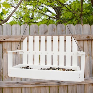 Amish Made Recycling Kunststoff Swing Seed Feeder, Weiß
