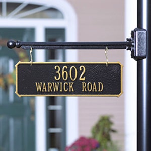 Two-Sided Hanging Address Sign Rectangle