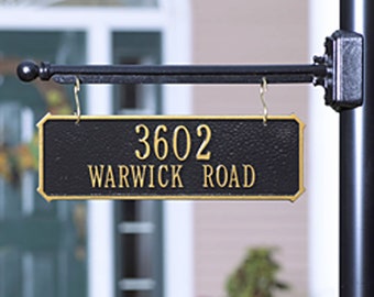 Two-Sided Hanging Address Sign Rectangle