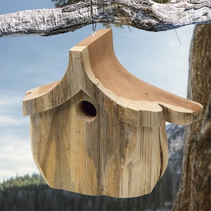 Rustic Cedar Handcrafted Bluebird House