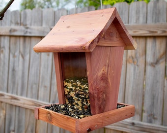 Amish Made Cedar Small Hopper Feeder by Prime Retreat