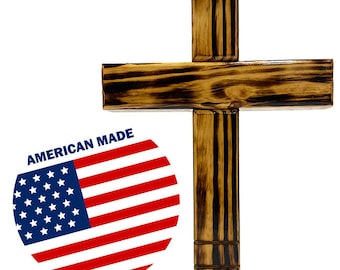 Distressed Rustic Wooden Cross by Prime Retreat