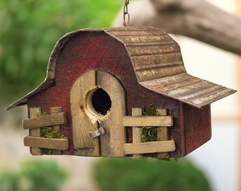 Red Rounded Retreat Birdhouse