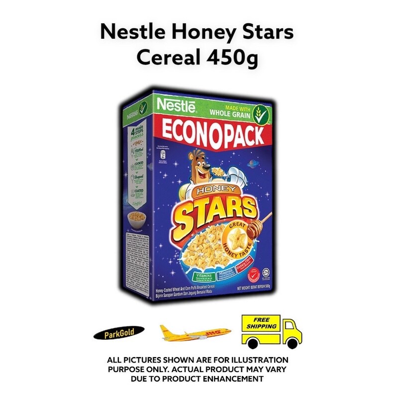 Nestle Authentic Honey Stars Cereal 450g Whole Grain Cereal Honey for