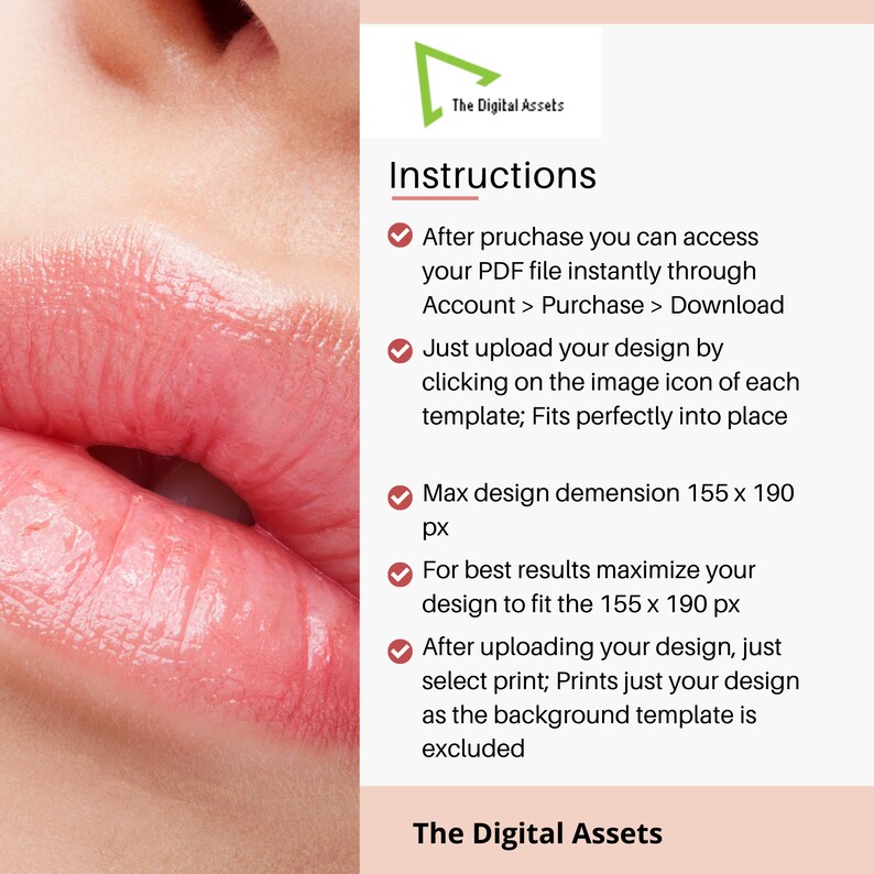 EASY and Simple Lip Balm Label Template EDITABLE PDF for Custom