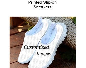 DIY Sublimation Printed with Your Custom Images Slip-on Women's Sneakers