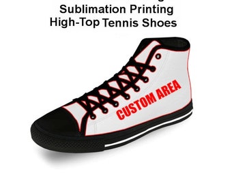 Custom Photo Sublimation Printed High Top Sneakers