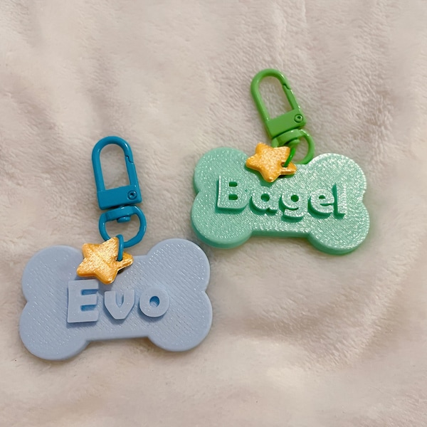 Bone pet tag,3d printed Name tag, personalised pet tag, dog tag,cat tag, 3d printing,Cute tag,Customized Name Tag