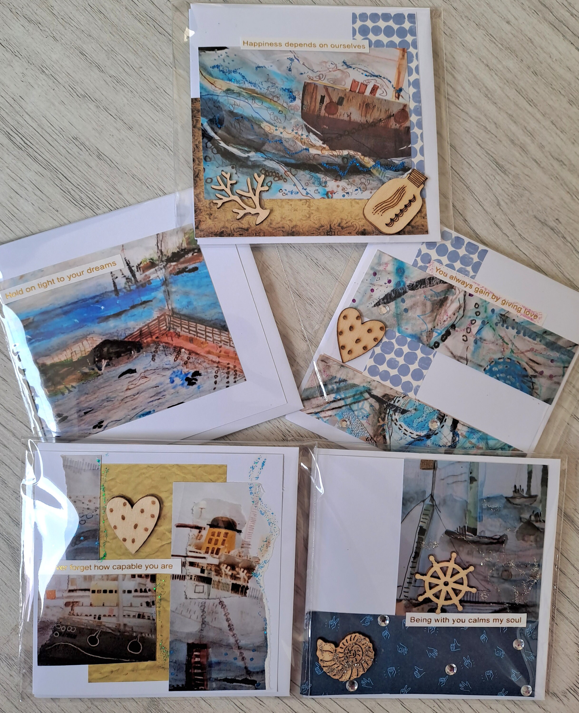 Sentiment feel good small blank cards