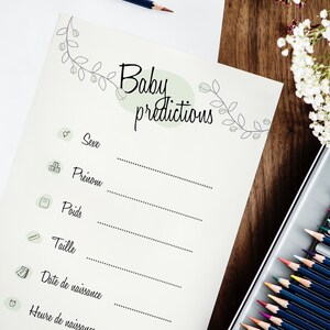 Previsioni modello per baby shower