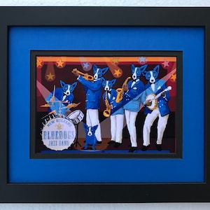 Carte postale encadrée George Rodrigue Blue Dog « You can't noyed the blues »